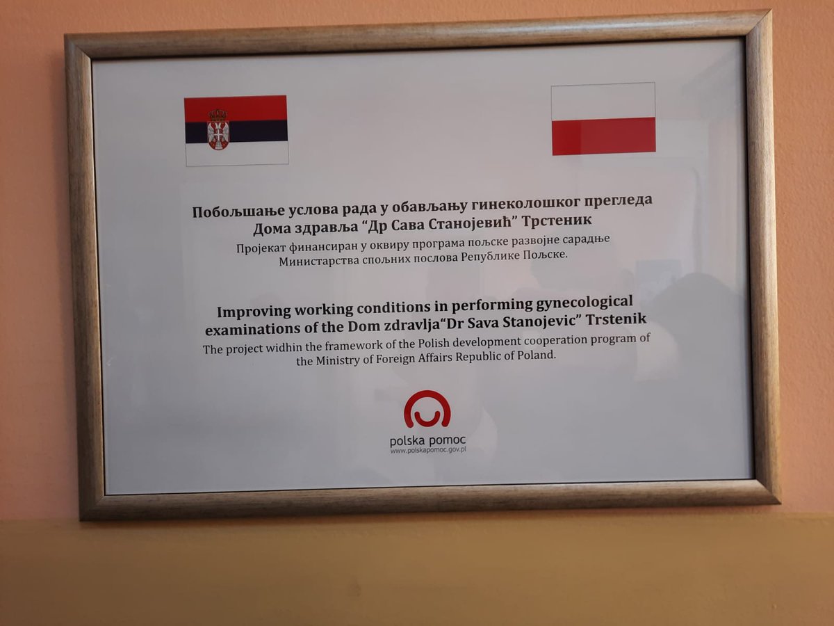 PLinSerbia's tweet image. Nastavak monitoringa projekata  @polskapomoc u 🇷🇸 za 2021.g -  DZ #Trstenik, projekat nabavke ginekološkog stola sa 3 ugrađena elektromotora, vredan 4450 EUR.
Amb. 🇵🇱@PerlRafal podvukao je u razgovoru sa predsednicom opštine Milenom Turk značaj 🇵🇱 pomoći 🇷🇸, posebno zdravstvu.