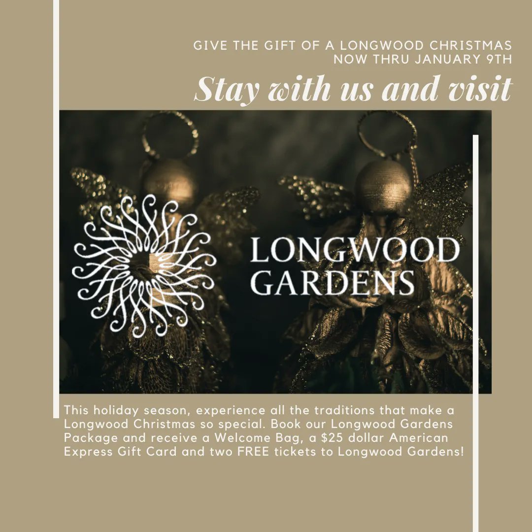 Hotel Warner (@hotelwarner) on Twitter photo Don’t miss A LONGWOOD CHRISTMAS <a href="/longwoodgardens/">Longwood Gardens</a>
Book your Longwood Gardens Package today at hotelwarner.com/hotel-packages/
<a href="/longwoodgardens/">Longwood Gardens</a>
@brandywinevalley
#hotelwarner #brandywinevalley #westchesterpa #downtownwestchester #westchesterpa #Chestercounty #visitPA #VisitPhilly Don’t miss A LONGWOOD CHRISTMAS <a href="/longwoodgardens/">Longwood Gardens</a>
Book your Longwood Gardens Package today at hotelwarner.com/hotel-packages/
<a href="/longwoodgardens/">Longwood Gardens</a>
@brandywinevalley
#hotelwarner #brandywinevalley #westchesterpa #downtownwestchester #westchesterpa #Chestercounty #visitPA #VisitPhilly