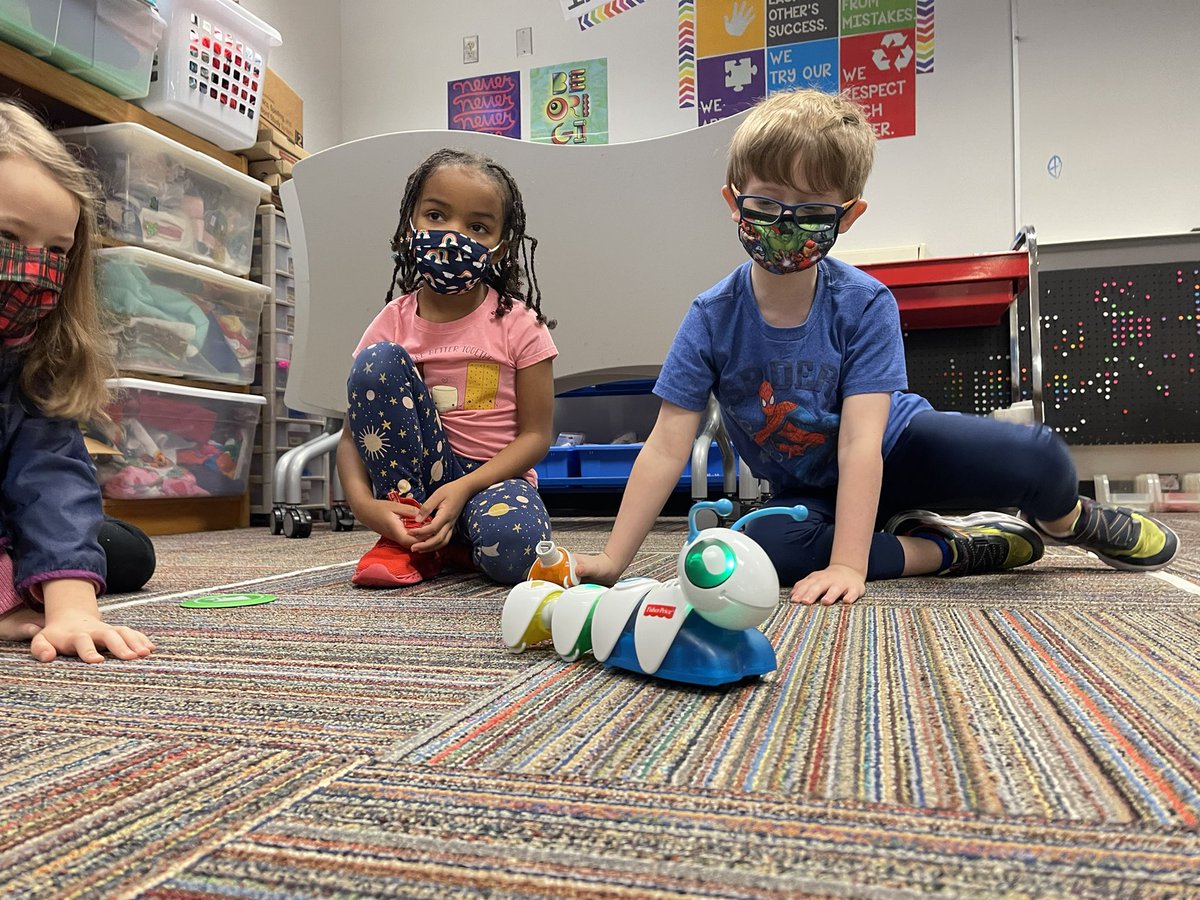 #bpecats are coding machines! Our kinder kids are loving coding with Codapillar. #hourofcode #librariesrrock