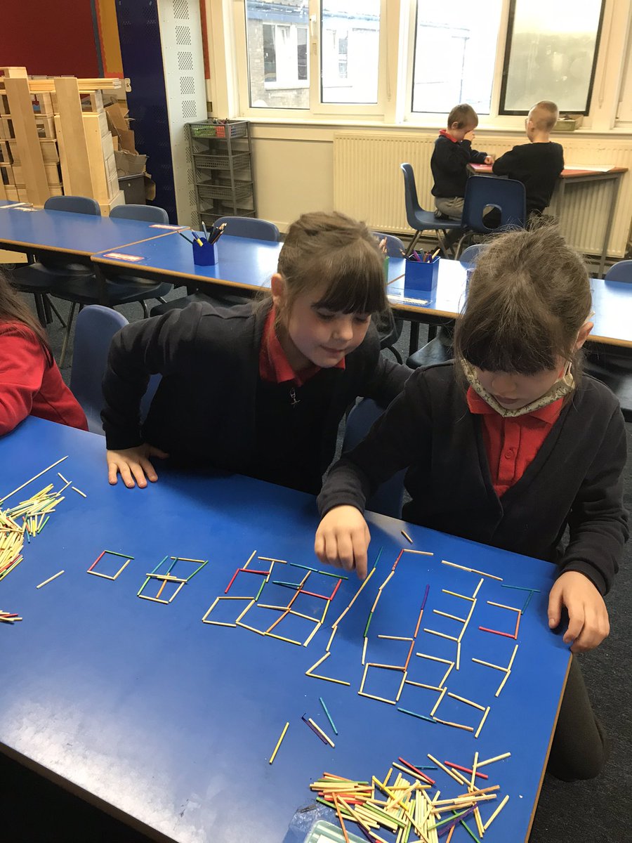 AshleyC_teaches's tweet photo. P3 @dedridgeps engaged in a task today which required collaboration and problem solving. The pupils were asked to create the 5th pattern in the sequence and explain their thinking. How do you see the pattern growing?  @LoveWestLothian @WLmaths @joboaler https://t.co/YX4yNxrqVQ