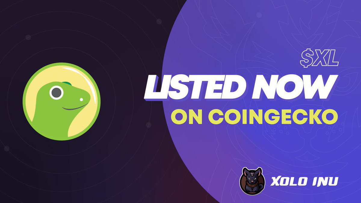 $XL is listed on CoinGecko, and Coinmarketcap is next! After that, we will start talks with 2 top 10 exchanges! No days off for XOLO TEAM! Only hard work! LFG! 

coingecko.com/en/coins/xolo-…

Click and FAV so you don’t miss any news!