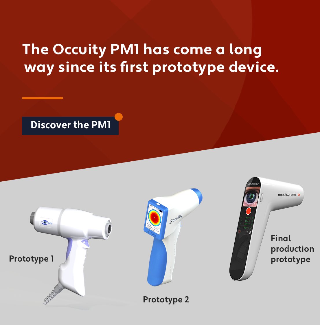 occuity's tweet photo. Our final production ready device, which is currently being showcased at European tradeshows will undergo clinical trials and CE marking early in 2022, making it a very exciting time for Occuity.  

#PM1 #pachymeter #MedTech #optometry #ophthalmology https://t.co/TqDbOUJgBq