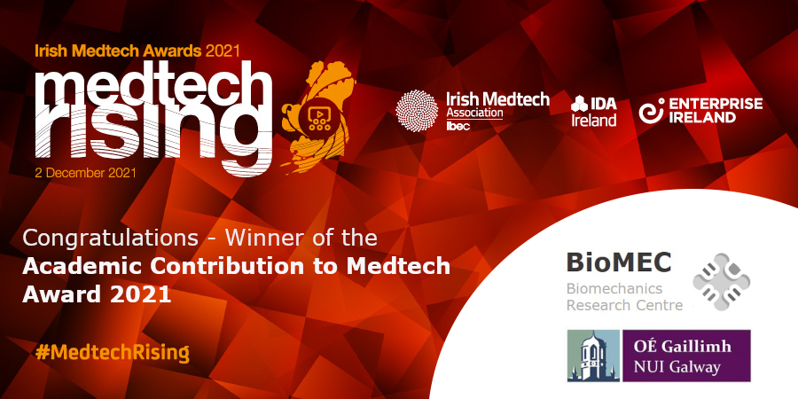 IrishMedtech's tweet photo. Academic Contribution to Medtech Award: Biomechanics Research Centre (BioMEC), NUI Galway #MedtechRising #IrishMedtechAwards https://t.co/t2buhbnHs0
