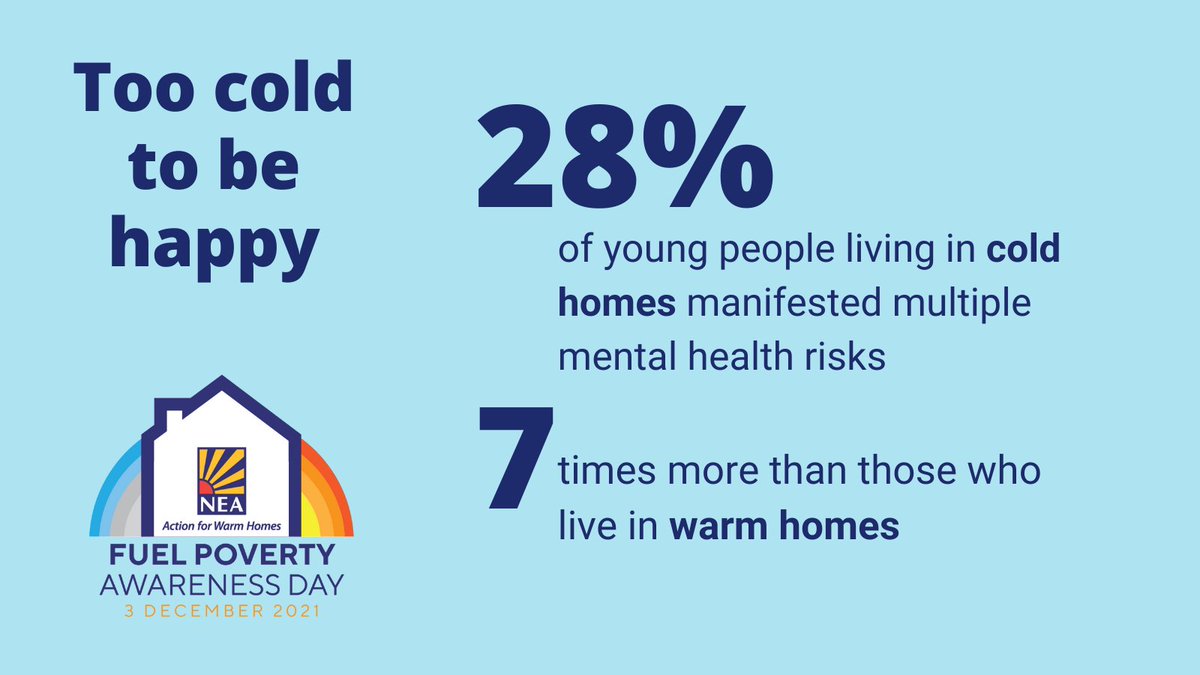 NEANIreland's tweet photo. Living in a #ColdHome can have a significant impact on mental health.
In NI more than 22% of households live in #FuelPoverty
#FuelPovertyAwarenessDay https://t.co/2ItegtALVU