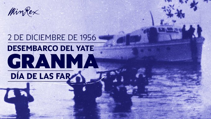 Aniversarios 65 del desembarco del Granma. 
65 Años haciendo historia, demostrándole al mundo lo que un pueblo unido y revolucionario es capaz de hacer con tan poco. Hoy los jóvenes somos ellos y nuestra lucha actual es nuestro Granma.
#CubaVive #CubaViveEnSuHistoria