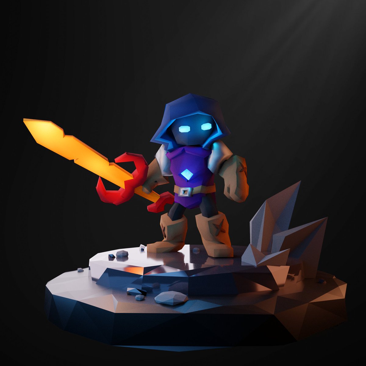 YannPicardFX's tweet photo. Rendered this for fun lulw #lowpoly #blender https://t.co/fgDYwFkTnt