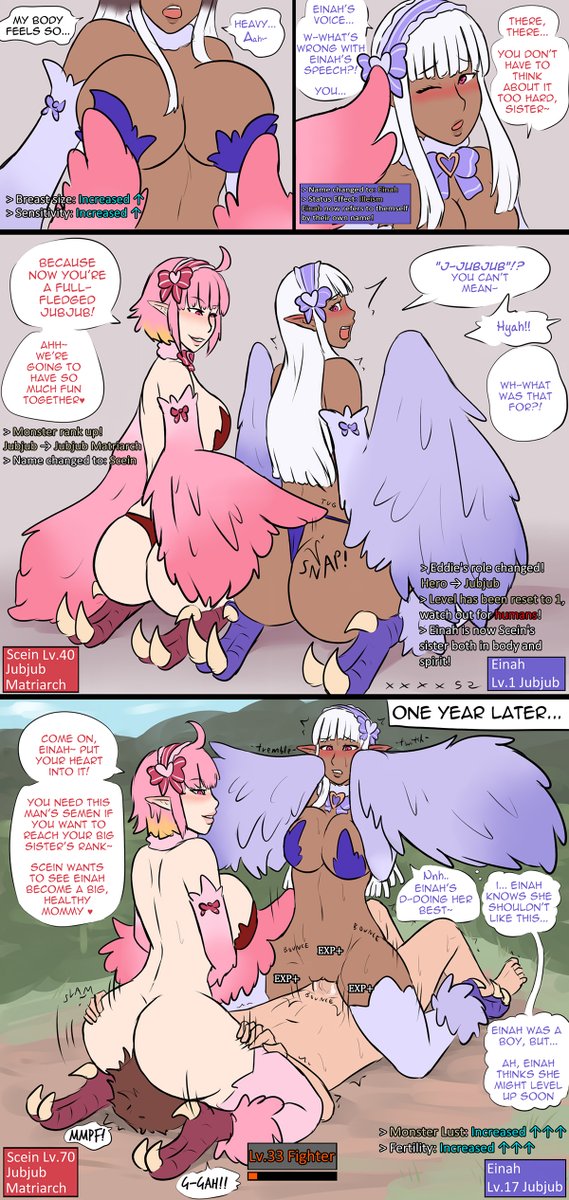 「The Bird and the Prey」
Beware of Wonderland harpies, they'll drain all your humanity~
———

CMSN drawn by <a href="/xxxx52official/">xxxx52 (COMMS CLOSED)</a>
Versions with or without MC
Tags: [#TSF、#女体化、#催眠、#悪堕ち、#ジャブジャブ化、#魔物娘化、#ハーピー化]

Jubjub, Monster Girl Encyclopedia © Kenkou Cross