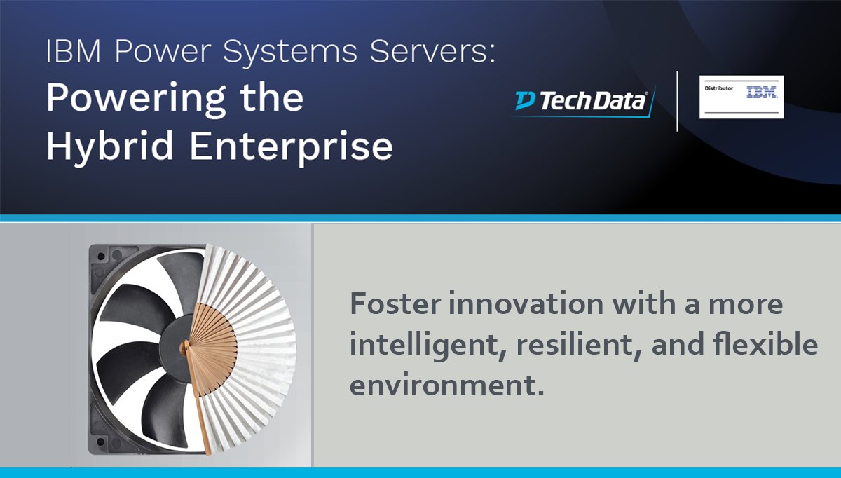 TechData_IBM's tweet image. Gain efficiencies, lower costs and reimagine the way you work by transforming your #datacenter with IBM Power Systems solutions that allow for a flexible hybrid cloud environment. #TechDataValue #hybridcloud #IBMsystems bit.ly/TD_IBMpowerhyb…