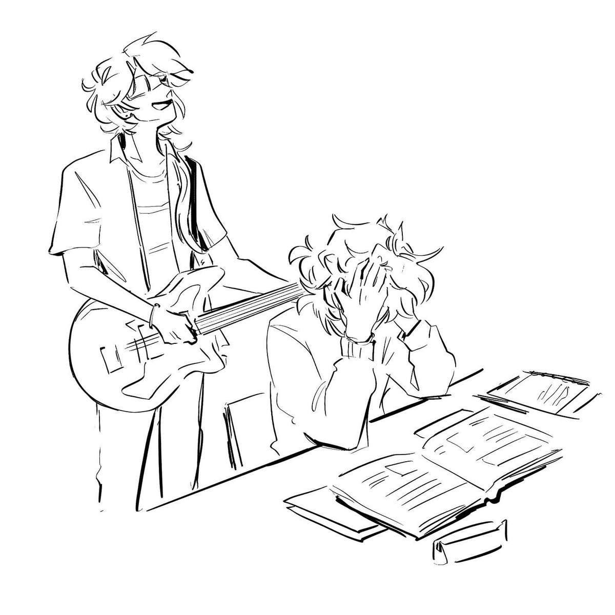 skywxrd_'s tweet photo. modern au where they're roommates ;) #kaebedo https://t.co/diQD37CWCk