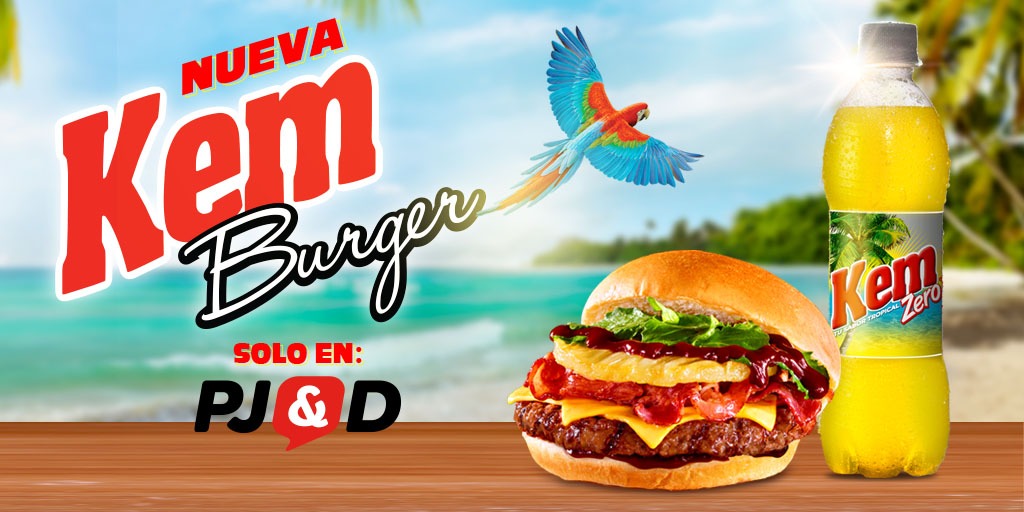 kemchile's tweet photo. Porque todo es más rico con sabor Tropical, prueba la NUEVA #KEMBURGER  👀🍔🍍

¡Te esperamos en los locales de @pjdchile! https://t.co/BnJ8rFevzE