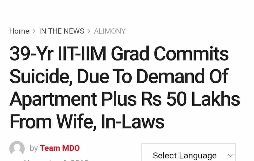 DeepikaBhardwaj's tweet photo. As we applaud IIT IIM grads leading global tech companies, let's also feel concerned for young men from these premiere institutes ending life in helplessness. This is just a glimpse. Hundreds of very capable men are dying due to false accusations &amp; biased laws @MensDayOutIndia https://t.co/8FklNrliRJ