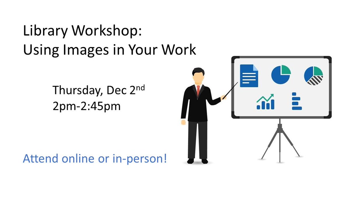 Want to use images in your PowerPoint or poster presentation? Consider attending today's workshop, available both online and in-person. Details are at niagara.libcal.com/event/8549688