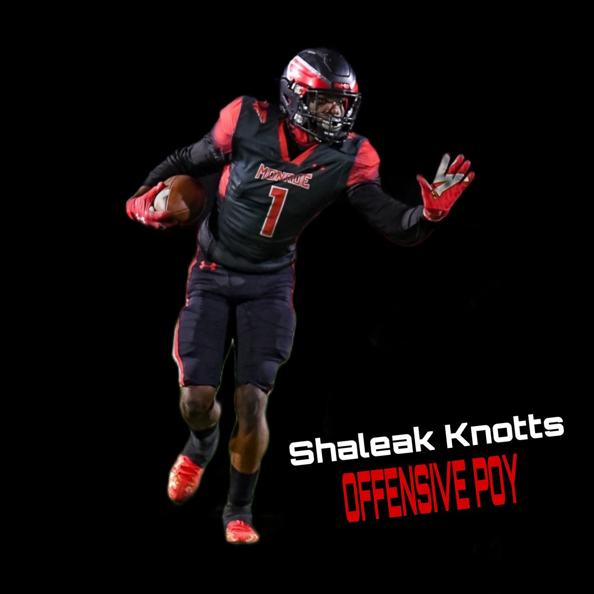 ROCKY RIVER CONFERENCE 

OFFENSIVE PLAYER OF THE YEAR!!!

Shaleak Knotts -WR

#MINDSET