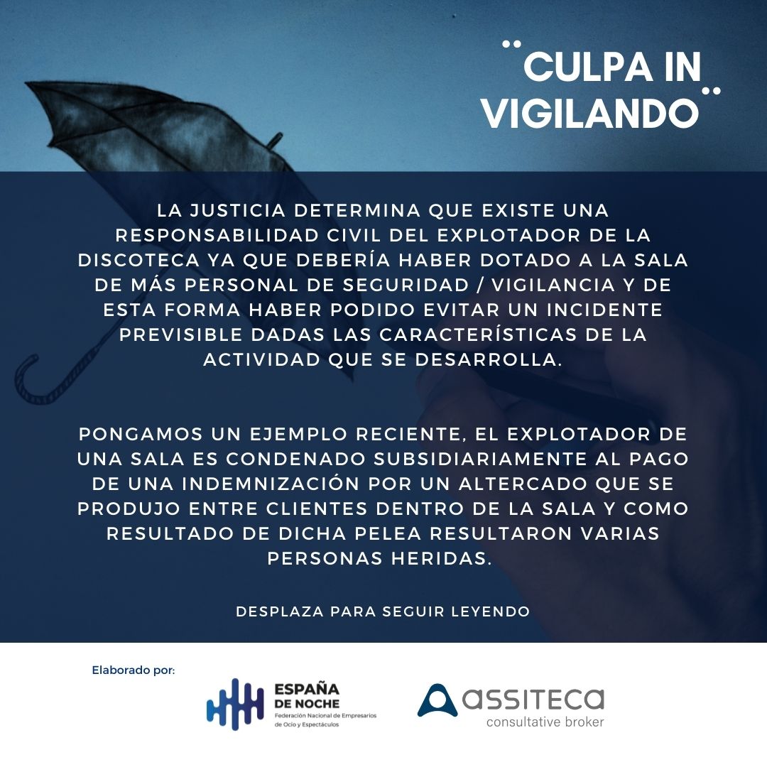 espana_denoche's tweet photo. CULPA IN VIGILANDO
Existen numerosas condenas a los locales de ocio relacionadas con este término. Desde España de Noche, en colaboración con ASSITECA, hemos elaborado la siguiente infografía abordando el concepto y su prevención.
#ocionocturno
#ocioseguro
#assiteca https://t.co/Lxjn2LRlLG