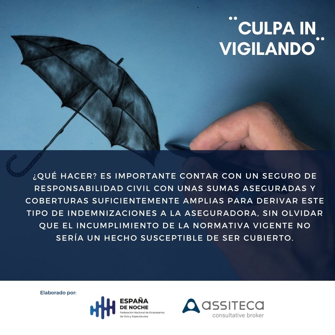 espana_denoche's tweet photo. CULPA IN VIGILANDO
Existen numerosas condenas a los locales de ocio relacionadas con este término. Desde España de Noche, en colaboración con ASSITECA, hemos elaborado la siguiente infografía abordando el concepto y su prevención.
#ocionocturno
#ocioseguro
#assiteca https://t.co/Lxjn2LRlLG
