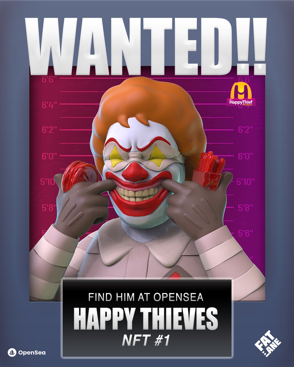 fat_lane's tweet photo. 🚨MOST WANTED!!🚨
To All Holder, The face of Happy Thieves have been minted. Let's go catch up!!
https://t.co/u3IbrGXKeo

#NFT  #NFTs #NFTcollectibles #NFTdrop #fatlanetoys #fatlanenft https://t.co/SdhYAm5kTe
