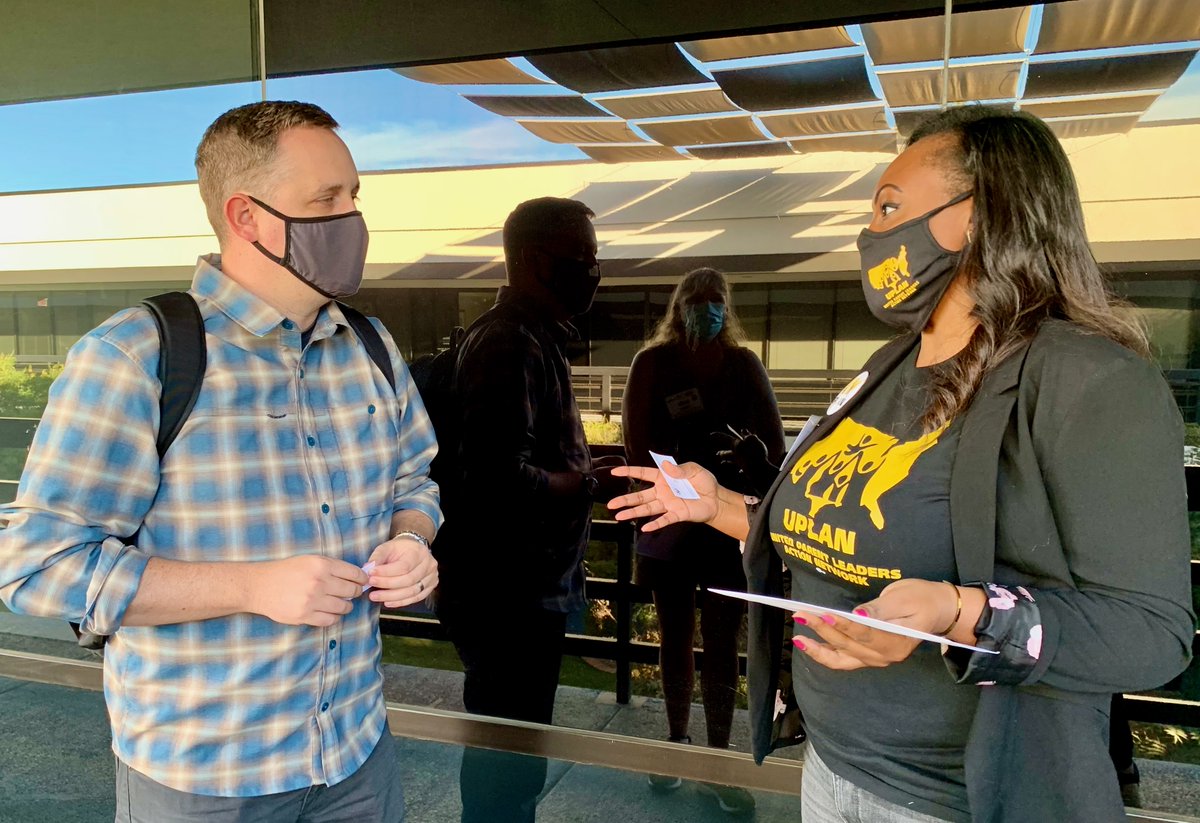 UPLAN_USA's tweet photo. We are in AZ speaking to @stewart_az from U.S. Senator @kyrstensinema's office to advocate for the passage of the Build Back Better Act. #BuildBackBetter is an important step forward for #childcare and families. https://t.co/318mO9bzs0
