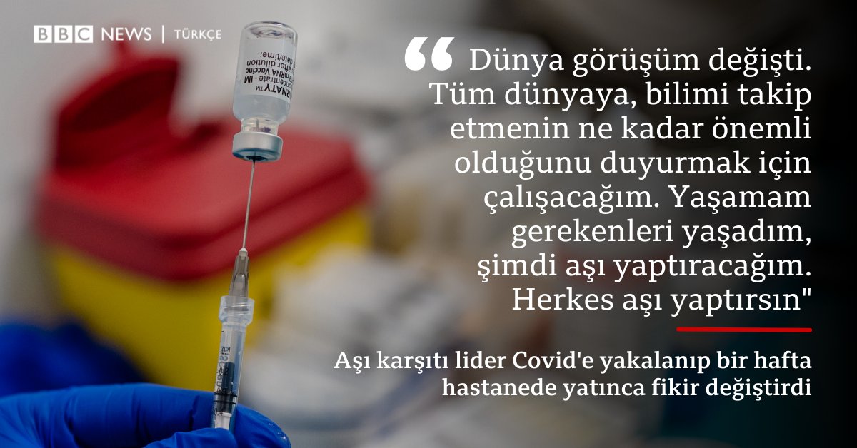 Aşı karşıtı lider 'fikir değiştirdiğini' açıkladı: Herkes aşı yaptırsın

➤ İtalya'da aşı karşıtlarının öncülerinden Lorenzo Damiano, Covid-19 nedeniyle hastaneye kaldırılmasının ardından açıklama yaptı
bbc.in/3lsWcrA