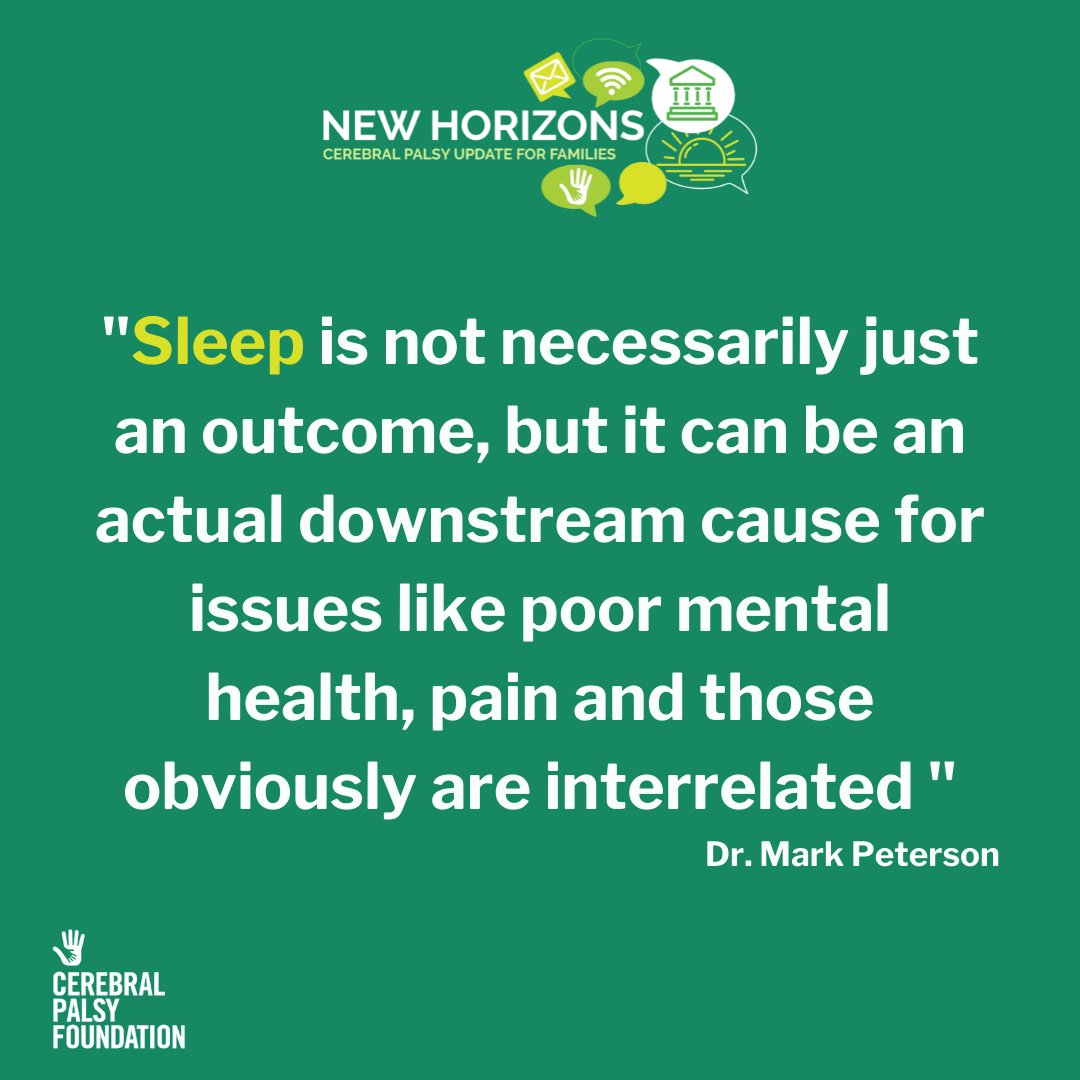 yourcpf's tweet image. Sleep is important for all of us! Yet up to 60% of people with CP report sleep problems. 

On #CPResource we have a whole topic area dedicated to Sleep &amp;amp; Pain.  Learn more at cpresource.org/topic/sleep-an…