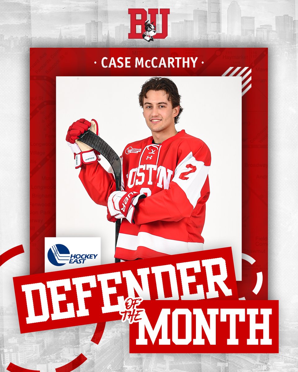 BU Men's Hockey on Twitter: "After an impressive November in which he led  all league defensemen with four goals, Case McCarthy has been named Hockey  East Defender of the Month! https://t.co/D1y3FDn2Pb  https://t.co/X0DflgX9qq" /