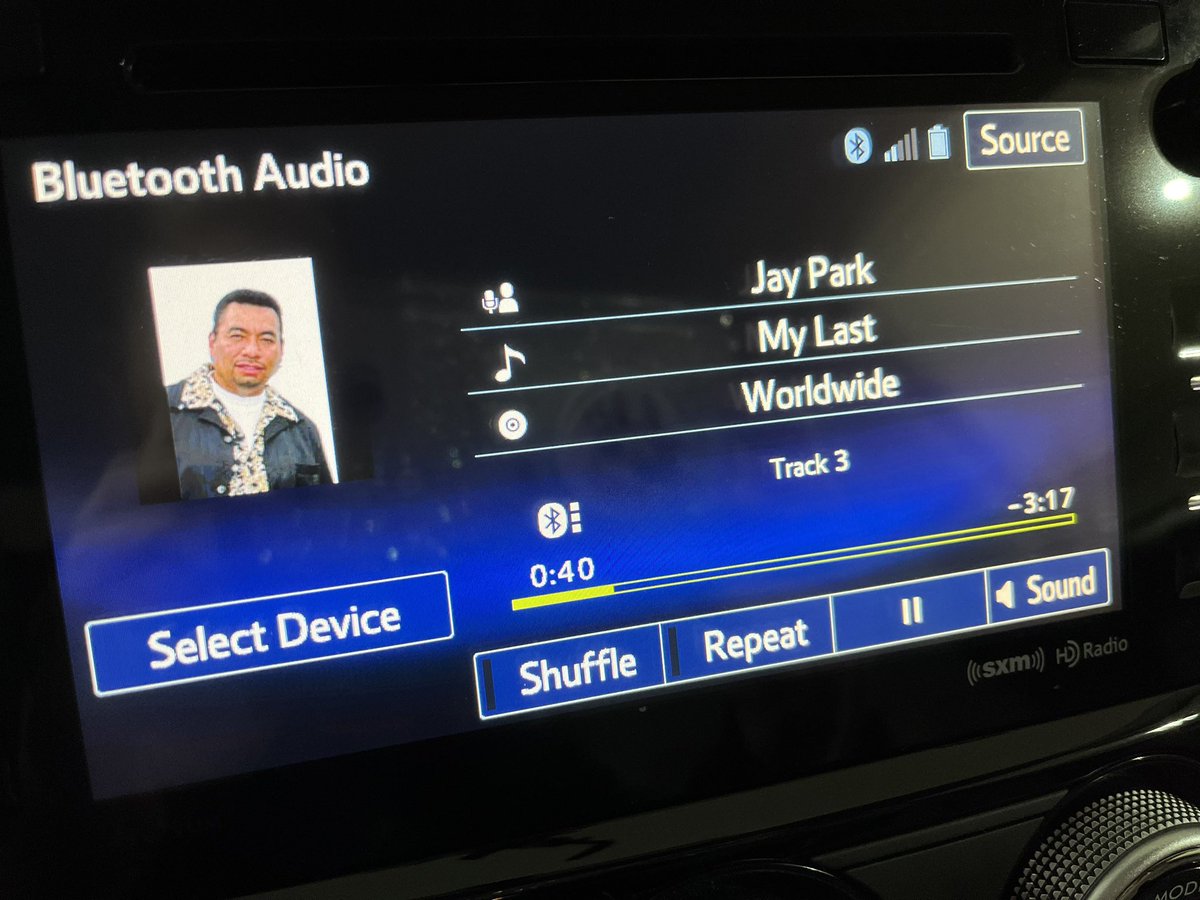 CynthiaMay0215's tweet photo. @JAYBUMAOM #askjaypark - why does Spotify have this as your artist phone when I listen in my car?? https://t.co/zU37L7GXGB