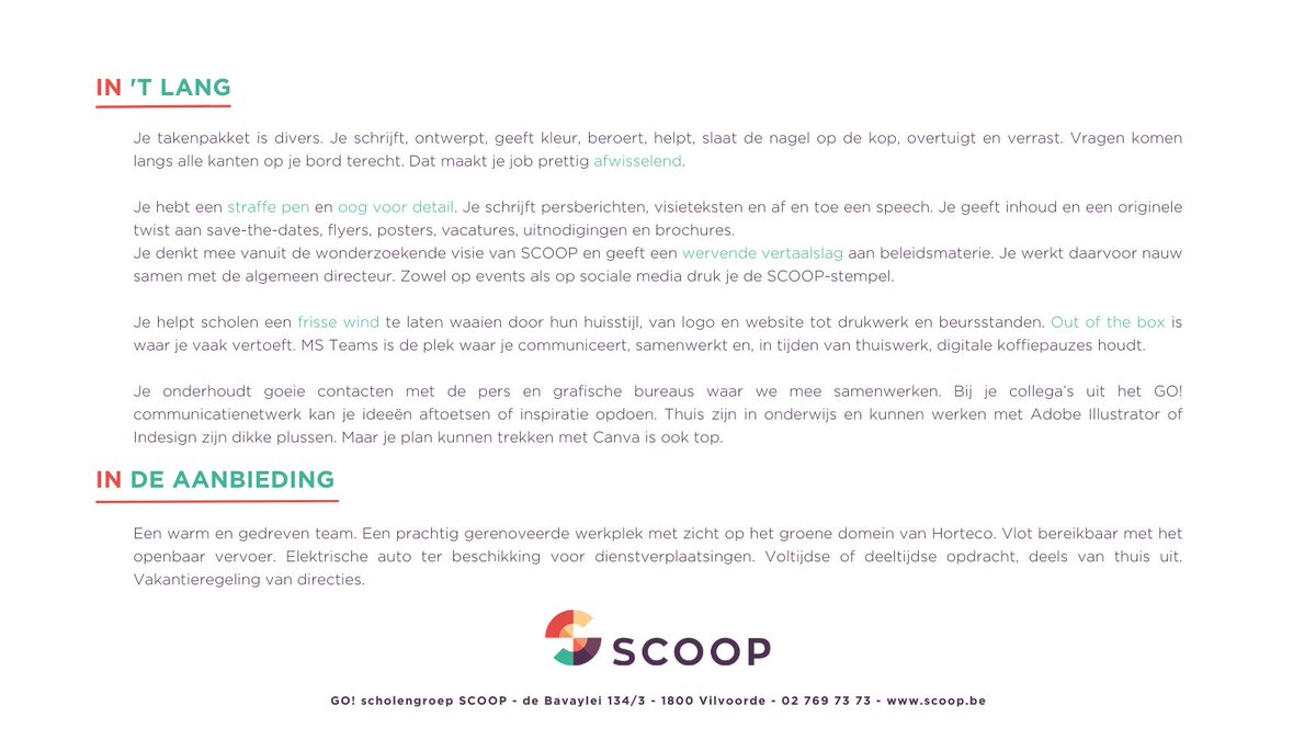 Topvacature voor een communicatieverantwoordelijke <a href="/sgrSCOOP/">SCOOP</a> #GOwerftaan #GOgroeit #plsRT scoop.be/sites/default/…