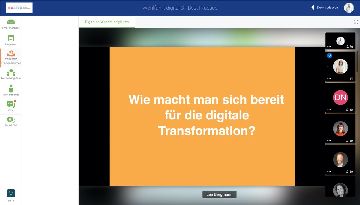 Vediso_eV's tweet photo. Mit unseren Tipps und Facts zur #digitalen #Transformation waren wir heute bei der Fachveranstaltung „WOHLFAHRT digital 3 – Erfolgsfaktor Best Practice“ der #BAGFW! Viele Organisationen haben ihren Weg der #Digitalisierung gezeigt. Vielen Dank für die wertvollen Impulse! https://t.co/ABNAviVIvJ
