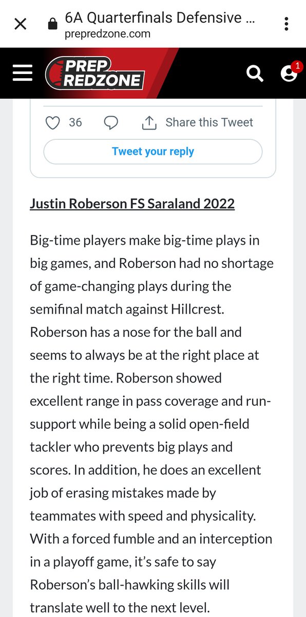 robersonju04's tweet photo. Big Time Players Make Big Time Plays. #REP251
Thanks for the ❤ @PrepRedzoneAL @PrepRedzone 
 @PORTCITYPROSPEC @family_251 @BenThomasPreps @AL6AFootball @aldotcomPreps 
https://t.co/SMJJEq2zqg https://t.co/18uwGMNjBh