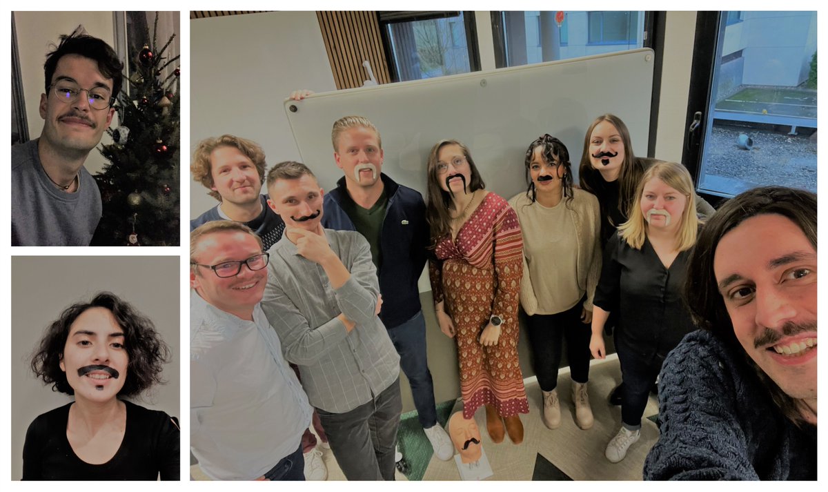 #Movember est finit ! Cette année encore, toute l'équipe a montré son soutien au mouvement de sensibilisation aux cancers masculins. 
Bravo à toutes et tous pour toutes ces belles moustaches ! Moustache gracias ! 🎉

#Movember2021