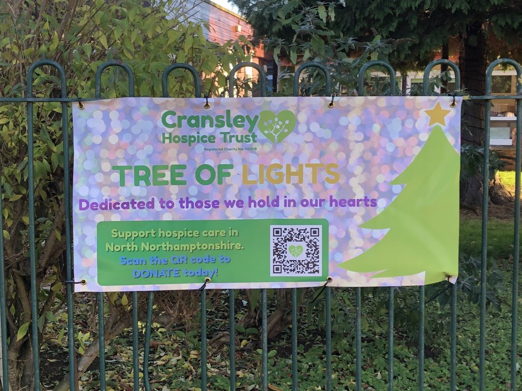 CransleyAsh's tweet photo. Did you know that you can now make cashless donations to @cransleyhospice? It’s ever so simple: just scan the QR codes on our banners, buckets or pots using your device and then follow the steps on the link that pops up 💚 https://t.co/qVv7EtTAL6