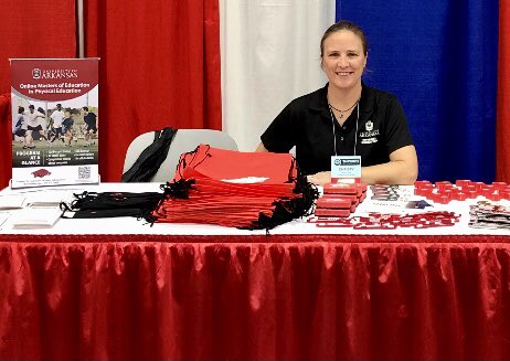 Come see me <a href="/TexAHPERD/">Texas AHPERD</a> and receive a free whistle. I can also tell you all about <a href="/UARKOnline/">University of Arkansas ONLINE</a>. Receive your Master of Education in Physical Education all online <a href="/UArkansas/">University of Arkansas</a>