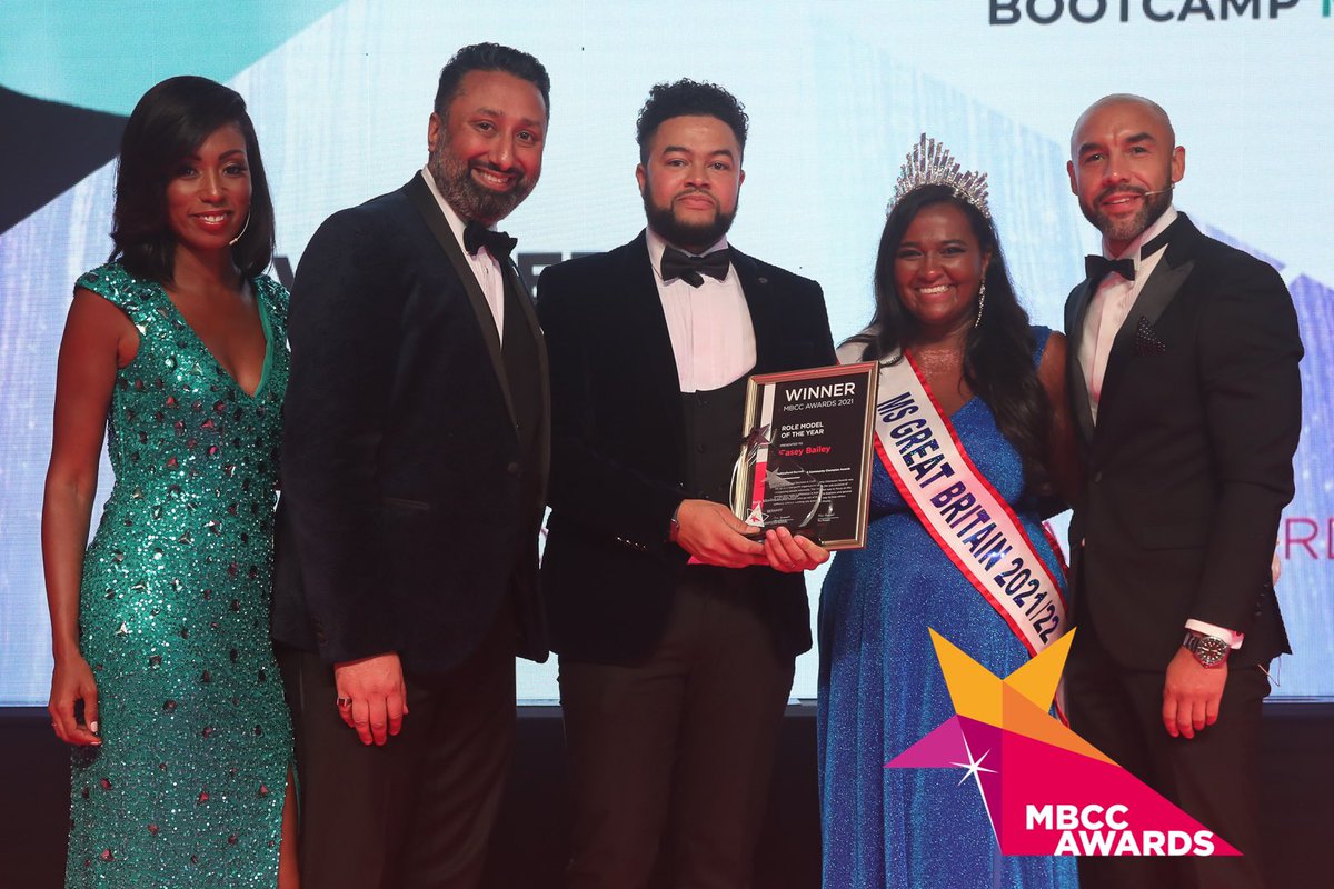 mbccawards's tweet photo. #ThrowbackThursday to when @MrCaseyBailey was awarded Role Model of the Year sponsored by @BootcampMediaUK! So well deserved. #MBCCA21 https://t.co/Ouowq6aeNH