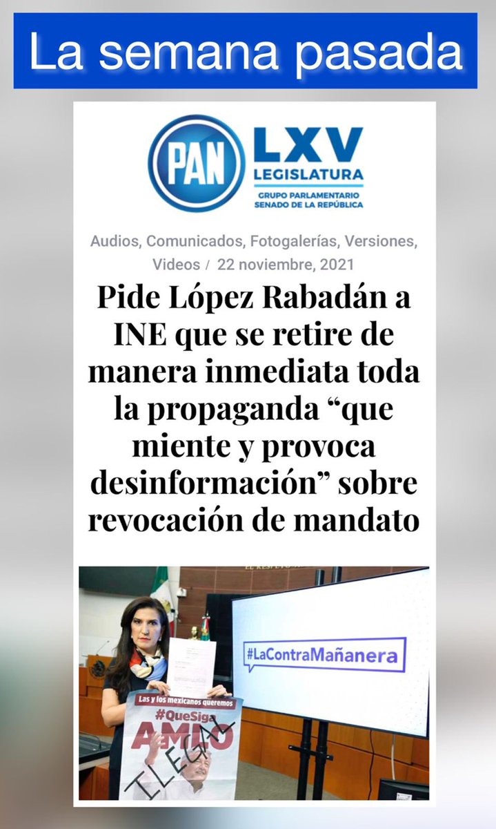 kenialopezr's tweet photo. Esoooooooo 👊🏻

¡El INE me da la razón!

Como lo denuncié en #LaContraMañanera, morena recaba firmas ilegalmente y con engaños para la revocación de mandato. Hoy el INE les pone un ALTO.

Si se aferran a violar la ley, aquí estoy para denunciarlos. 

Basta de caprichos. https://t.co/NgfBPWT0Lf