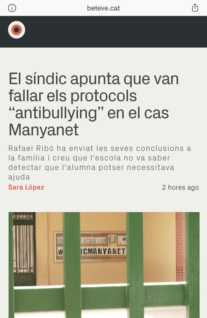 MaryJoLo70's tweet photo. Resumen: Educació no vio indicios de bullying en el caso de Kira porque el Manyanet NUNCA abrió ningún protocolo para protegerle a pesar de las numerosas denuncias. Nunca dejaron constancia de NADA. Lo hemos sabido ahora… con mi hija muerta. #StopBullyingForKira @JMporKiraLopez https://t.co/F9nGvrPQJX