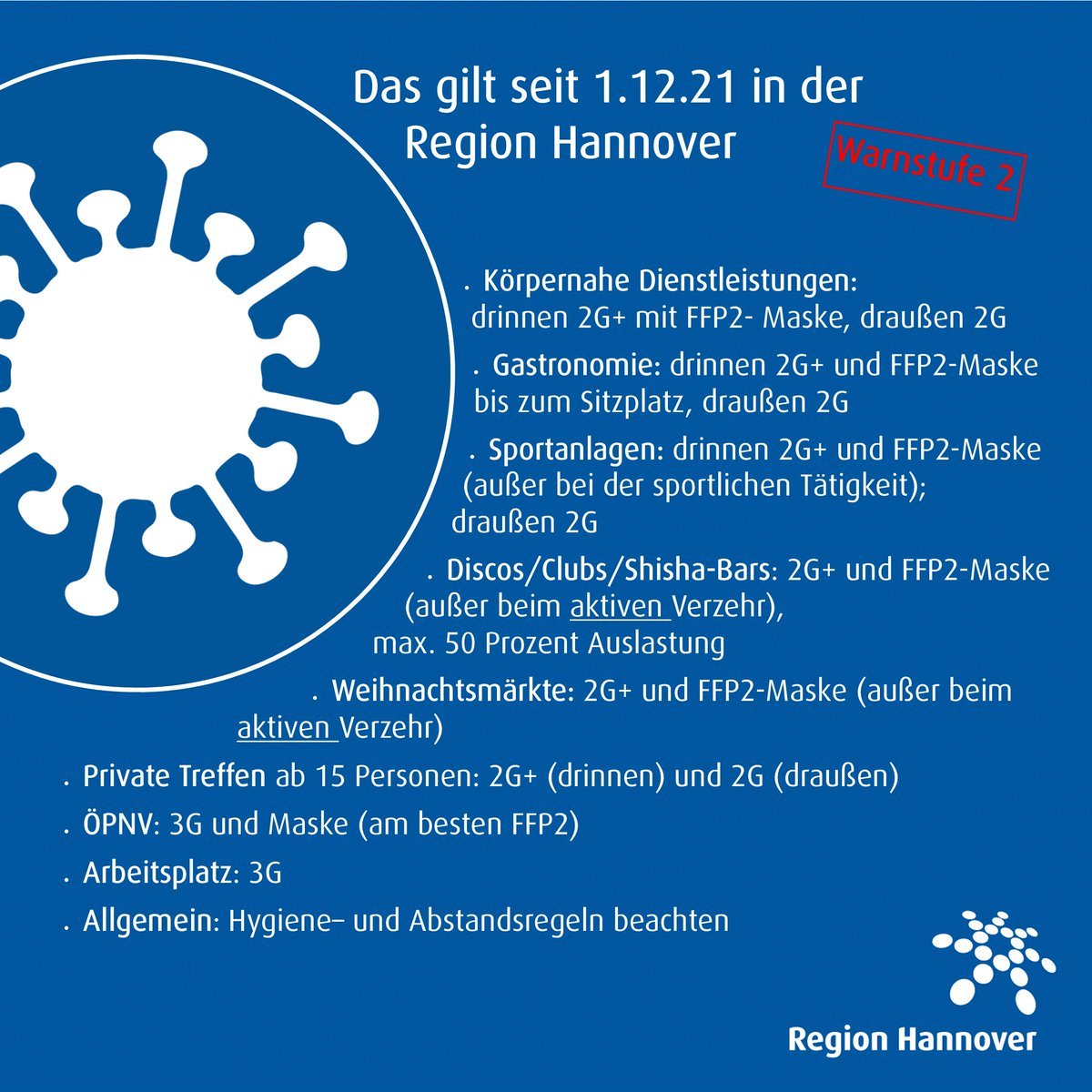 Sie haben bei 3G, 2G und 2G+ den Überblick verloren? Wir haben für Sie zusammengefasst, was gerade in der Region Hannover gilt und was das für Ihren Alltag bedeutet. #RegionHannover #ImpfenSchuetzt   #GemeinsamausderPandemie