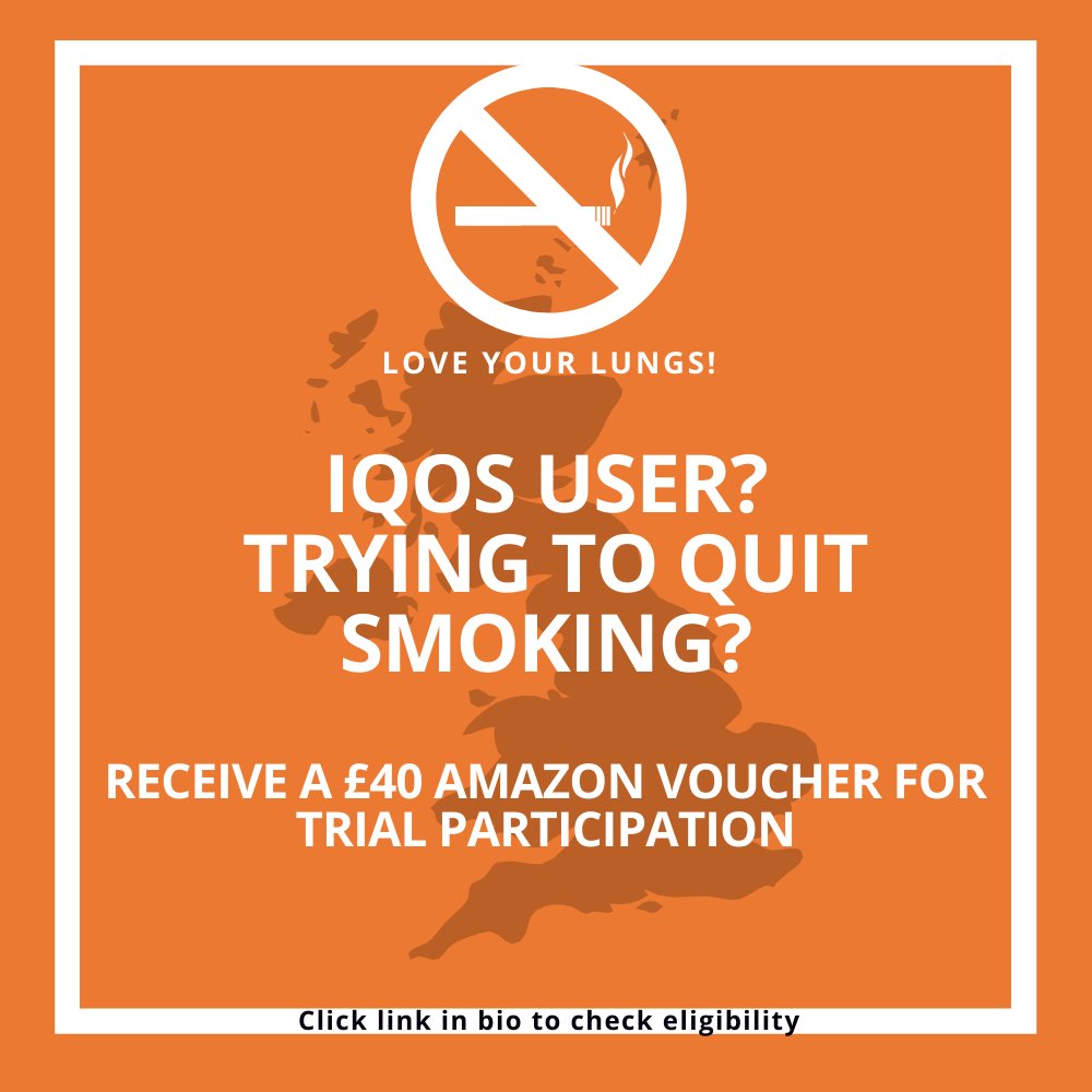 Calling all London IQOS users! 
Receive a £40 Amazon voucher for trial participation, click the link below.
participate.neucruit.com/iqos?source=f5…

#iqos #iqosfriends #heets #ploom #exsmokers #heatnotburn #QuitSMOKING