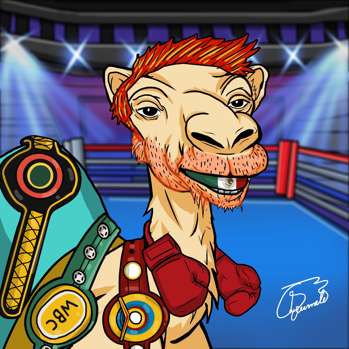 To celebrate our upcoming charity series, Camel Club Wall of Fame, we're giving away an ultra rare Camelo Alvarez!🥊🐪

To Enter:
✅LIKE &amp; RT
✅FOLLOW <a href="/CamelClubNFT/">Camel Club: 3D | Launching Soon 🐪</a>
✅JOIN THE DISCORD 

⏰Winner selected in 72hrs

📅8th DEC / 8PM UTC
🪙MINT PRICE: 25 ADA
💛50% OF PROCEEDS DONATED