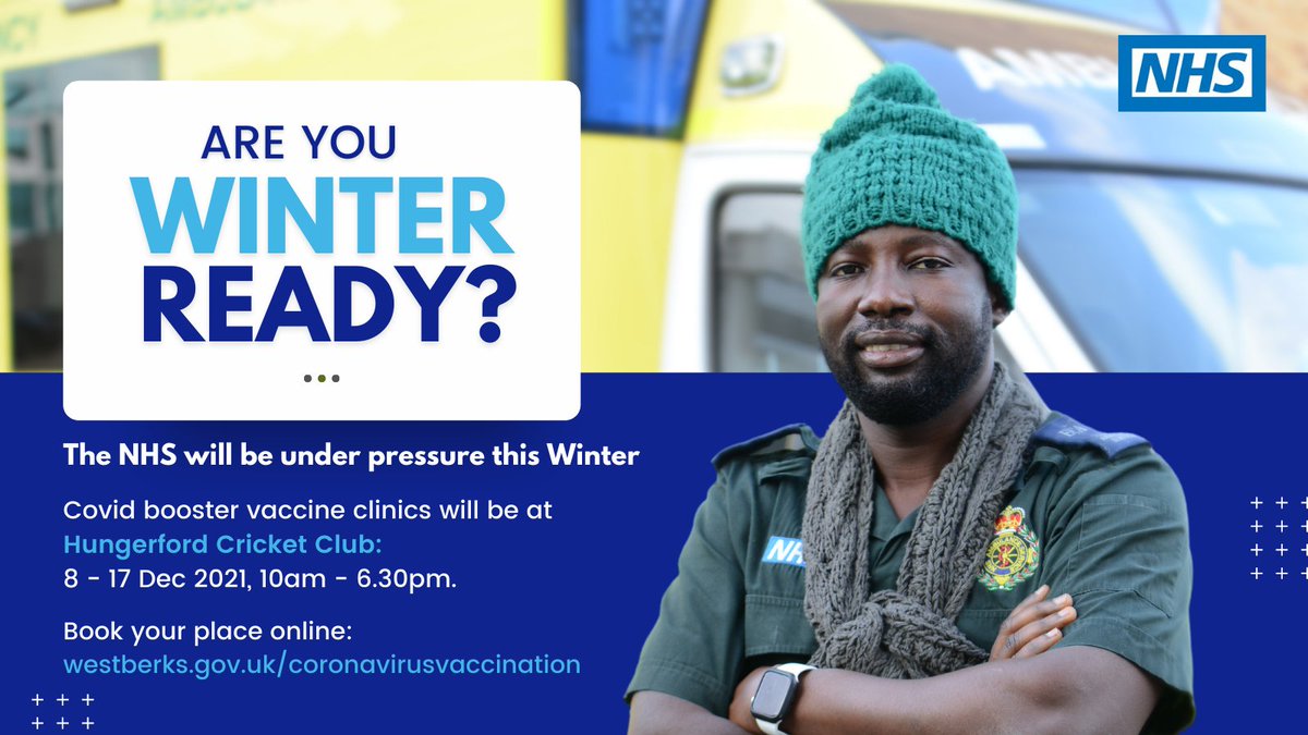 With new strains emerging, it's essential to fully protect yourself and others against Covid-19. 

If you're based in Hungerford and had your second vaccine 6 months ago, book your booster jab now.

westberks.gov.uk/coronavirusvac…