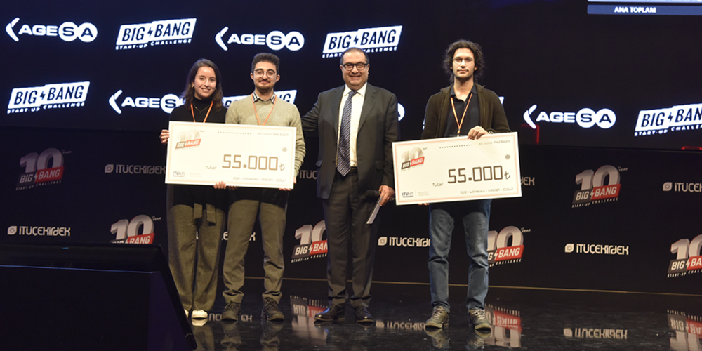 itucekirdek's tweet photo. Paydaşlarımızdan @AgeSAHE 110 bin TL'lik nakdi ödülünü TheClico ve Sweephy'e eşit şekilde pay etti! 

#BigBang20201 #Pioneers #ÖncülerinSahnesi https://t.co/XnSTaNJJSV