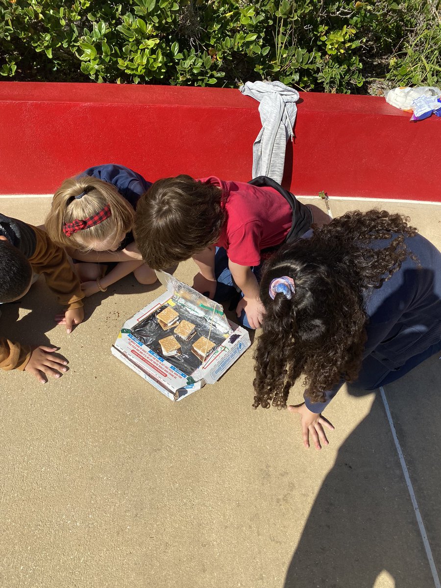 We constructed some solar ovens while learning about heat transfers. If you ask me the best part was the finished product. S’mores were delicious!! #Science #vbevibe