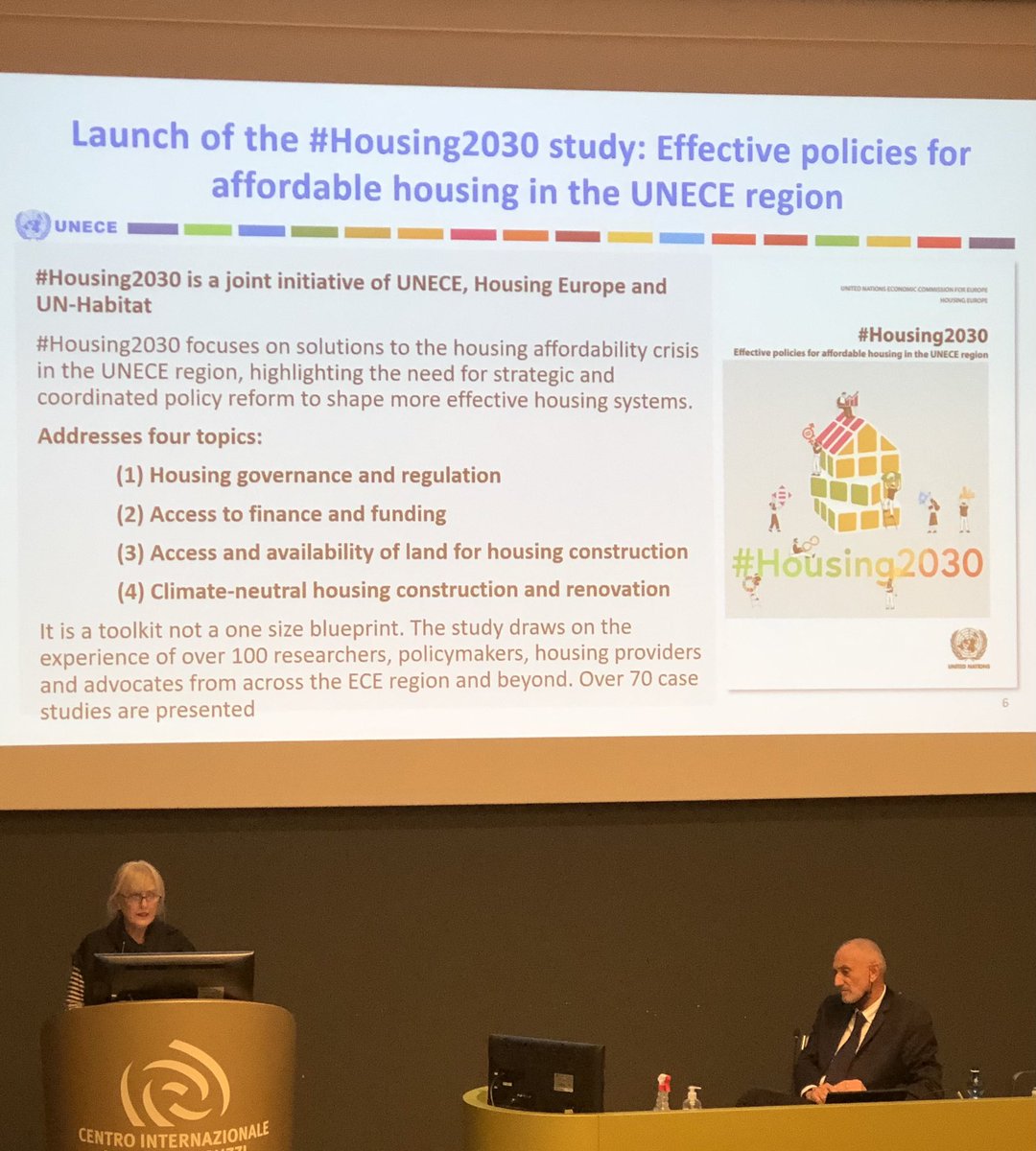.@DorisAndoni presents #Housing2030 initiative at ACER event in Reggio Emilia highlighting the importance of innovating while also looking at what has worked in the past @HousingEurope @UNECEHLM @federcasaItalia