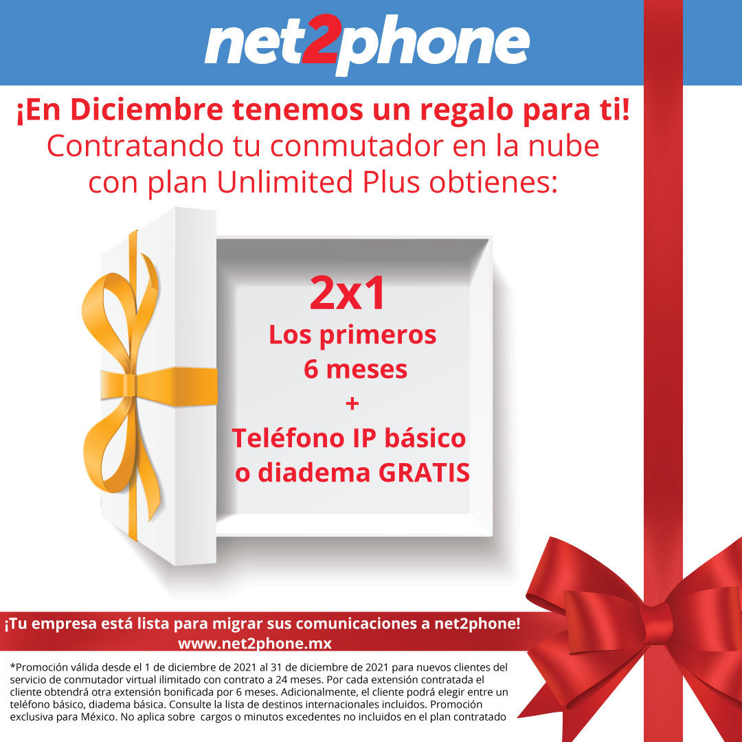 ¡Moderniza las comunicaciones de tu negocio con esta increíble promoción!

Más información sobre nuestro conmutador virtual: net2phone.mx/central-nube

#PBXenlanube #PBX
