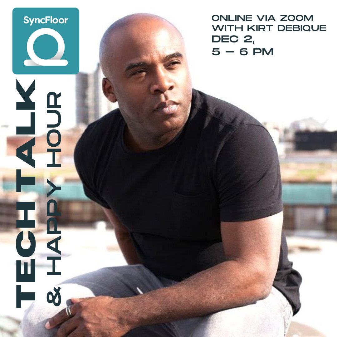 Don't miss out on the last Tech Talk &amp; Happy Hour of 2021! 

Tonight, we're chatting with Kirt Debique; inventor, entrepreneur &amp; CEO of <a href="/SyncFloor/">SyncFloor</a> - grab your favorite drink &amp; join the NCW Tech Team from 5 - 6 PM tonight! 

Register Here: 
bit.ly/dec2-techtalk
