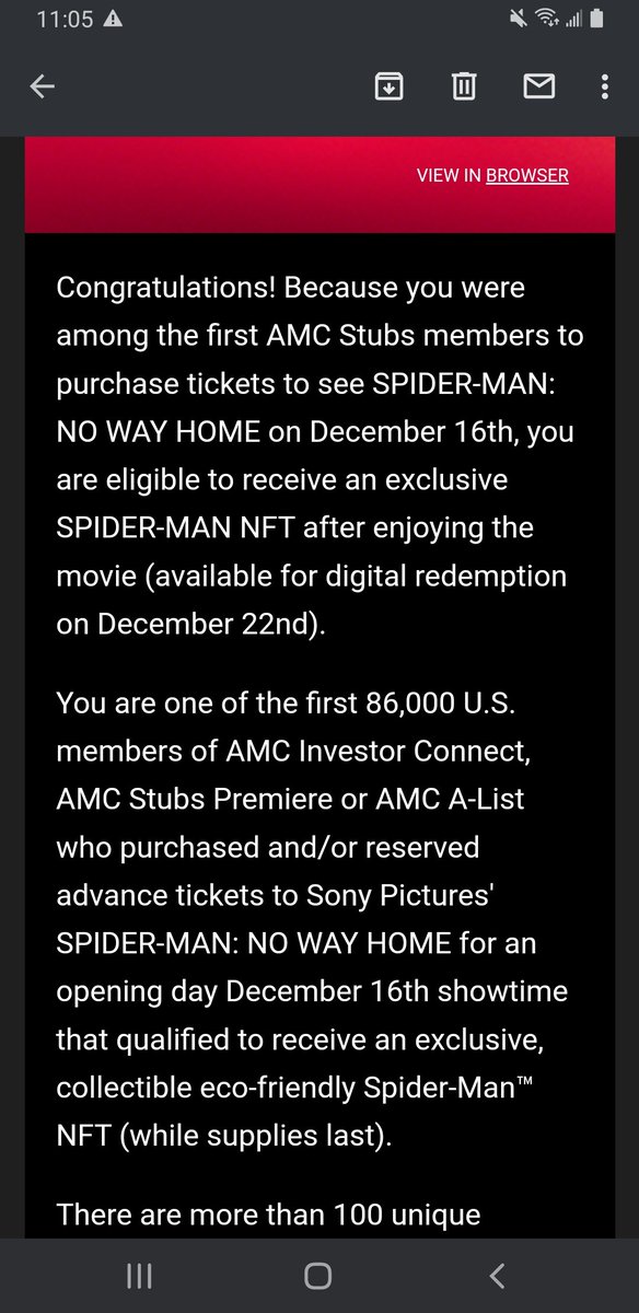 BeautifulCock7's tweet photo. Oh let's fucking go. Bullish, apeish, spiderish. Thanks @CEOAdam
#amc $amc #APESNOTLEAVING #AMCFirstNFT https://t.co/V890GCfTMa