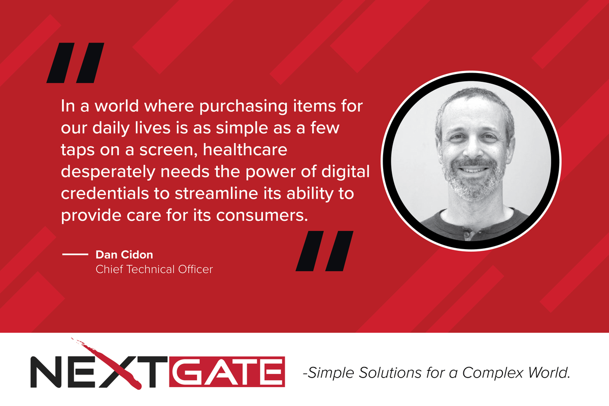NextGate's tweet photo. #NextGate CTO, @dcidon, argues that healthcare desperately needs digital credentials to streamline the patient experience.
Simple solutions for a complex world – ask about NextGate!
https://t.co/G9b8PCaeTz
#NextGateValue
#identitymodernization #digitalID https://t.co/toxavRUppY