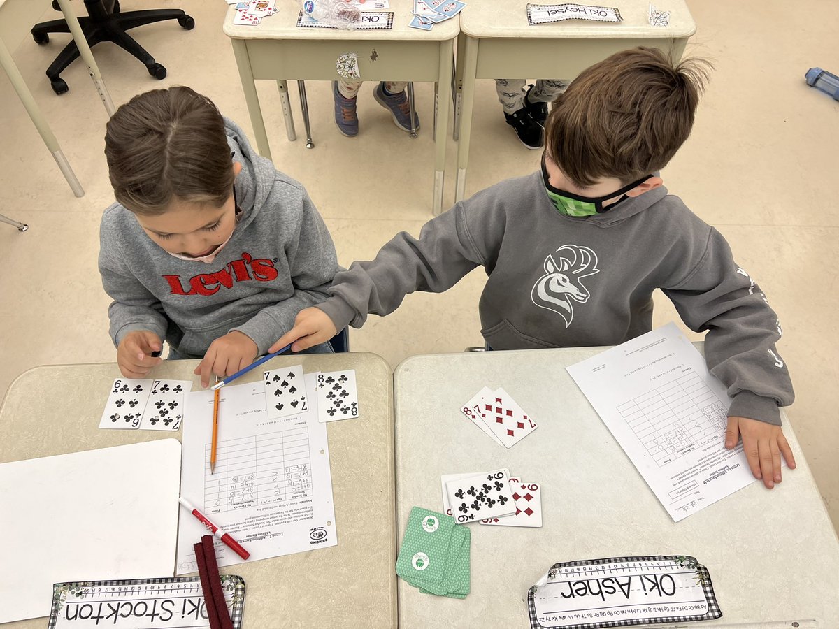 mabesmum's tweet photo. @mrsmabins3s were busy practicing their addition facts to 18 today @CSMhs4! The best part is they didnโt even know it ๐ #additionbattles #bringingmathalive #hs4 #mathisfun #friendlycompetition https://t.co/seklReydJ4
