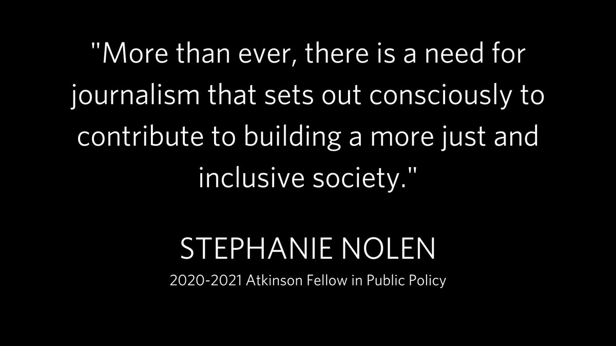 AtkinsonCF's tweet photo. #Journalism plays a critical role in Canada's democracy.

2020-2021 #AtkinsonFellow in Public Policy @snolen’s series, #WhatCOVIDReveals, is an excellent example of how journalists elevate the quality of public policy discourse: https://t.co/dChQo2R1Se #cdnpoli #cdnmedia https://t.co/I7W66UMUDA