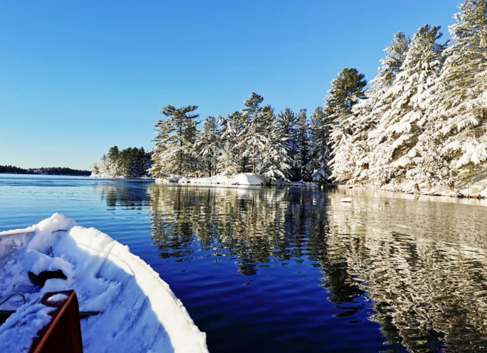 RavensWrr's tweet photo. More snow on the ground , lake is still open ice is having trouble getting started on the lake the snowmobiles are ready and waiting to go https://t.co/OCvUKmRQ4V