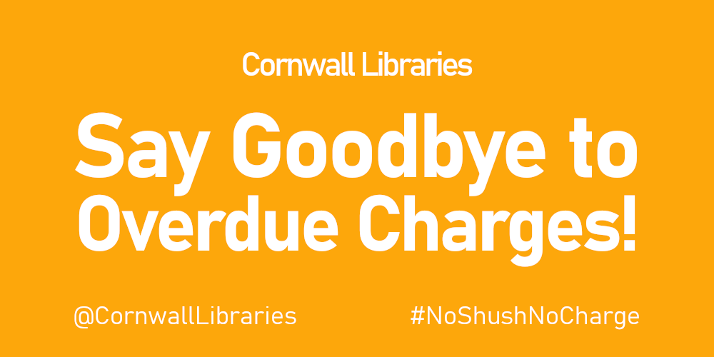 LibraryCornwall's tweet photo. No More Late Charges, Ever👏
We're making a massive change to the way we operate the vast majority of our libraries: We're eliminating late charges. We’ve embraced the onen hag oll spirit by being more inclusive to give everyone the chance they deserve 〓〓
#NoShushNoCharge https://t.co/fAFEYtXeRY