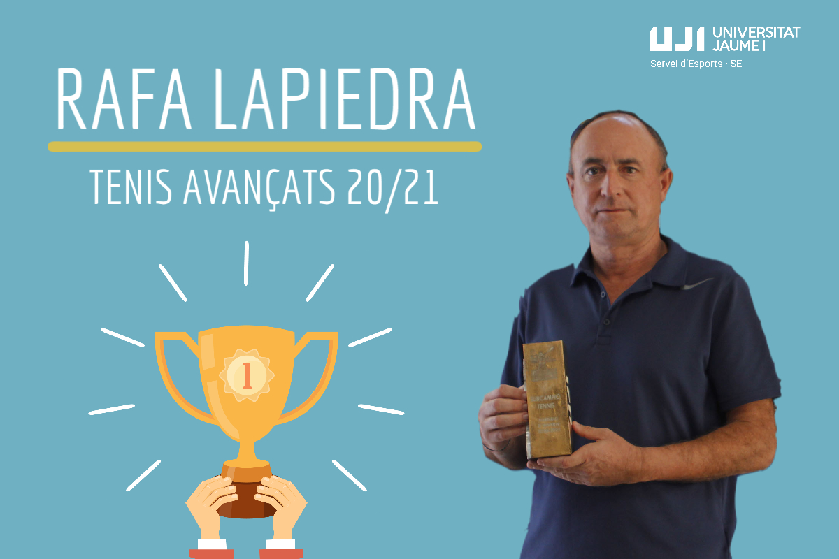 esportsUJI's tweet photo. 🎾Rafa Lapiedra va ser el campió 🥇 del torneig intern de tenis avançats de la @ujiuniversitat  del curs 20/21. Enhorabona! 🏆 
#esportsUJI #somUJI #festaesportuji https://t.co/qSVVGqcwAk
